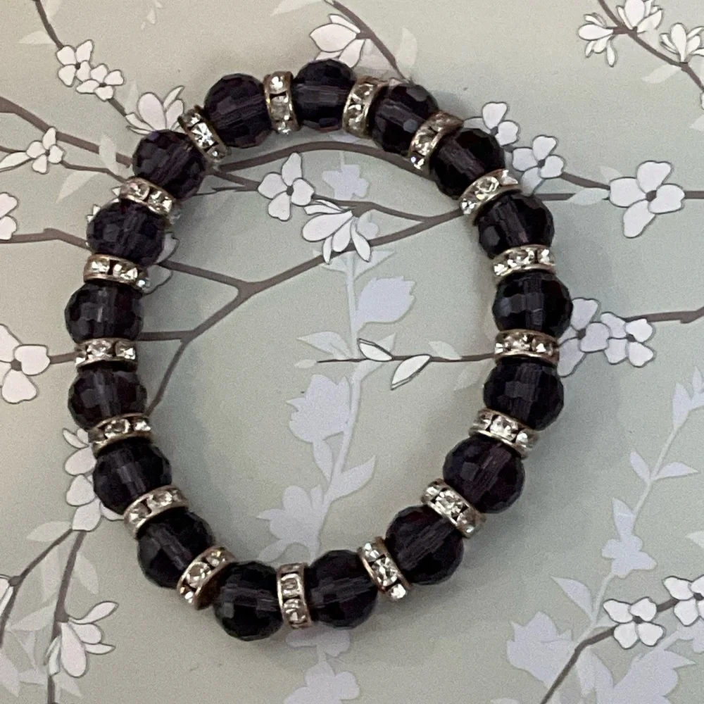 ❄️ Plunder | Elegant Purple/Silver Beaded Bracelet